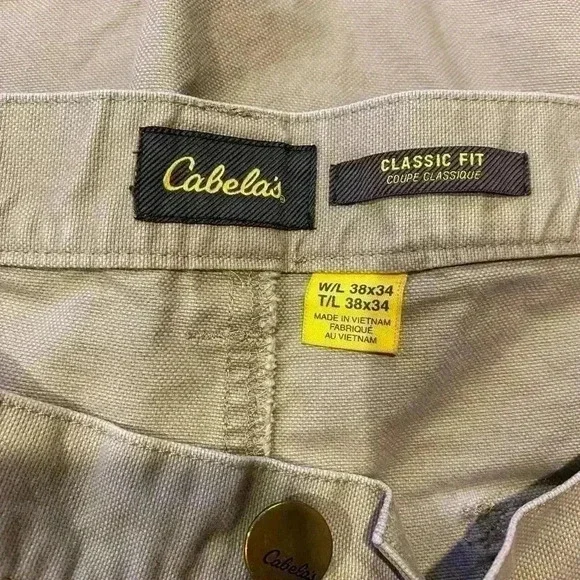 Cabelas cargo pants size 38x34 with stains below left pocket - Picture 4 of 4